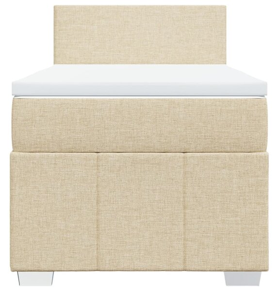 Box spring postel s matrací krémová 80 x 200 cm textil 3289193