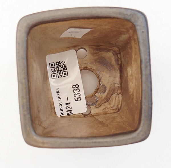 E-bonsai Keramická bonsai miska 6,5 x 6,5 x 7 cm hnědá