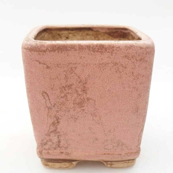 E-bonsai Keramická bonsai miska 6,5 x 6,5 x 7 cm růžová