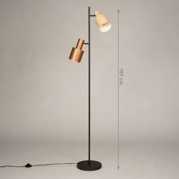 Stojací moderní lampa Verticolla Brown 2 (LMD)