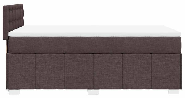 Box spring postel s matrací tmavě hnědá 90x200 cm textil 3289268