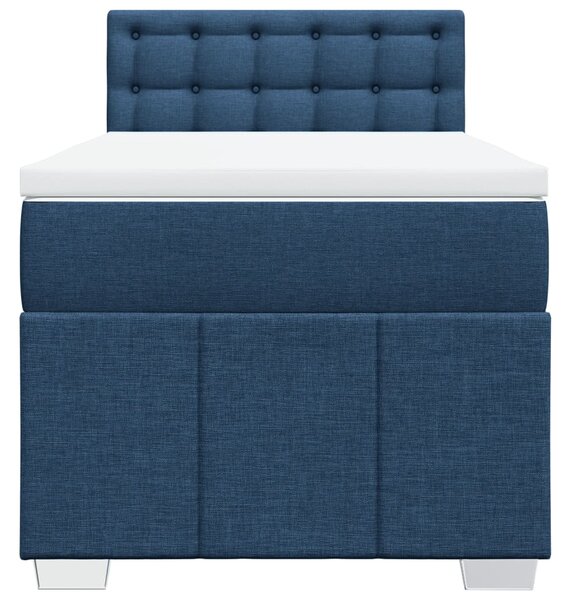 Box spring postel s matrací modrá 90x200 cm textil 3289271