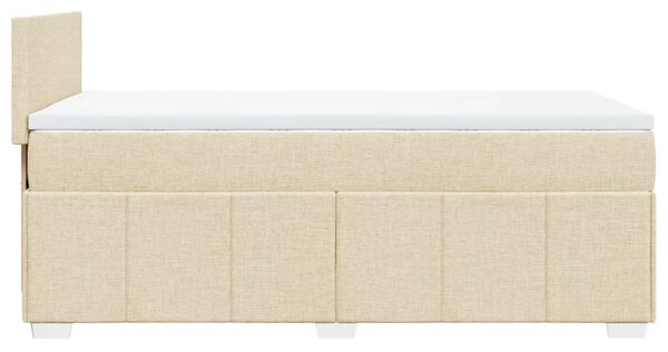 Box spring postel s matrací krémová 80 x 200 cm textil 3289193