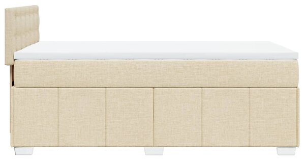 Box spring postel s matrací krémová 80 x 200 cm textil 3289214
