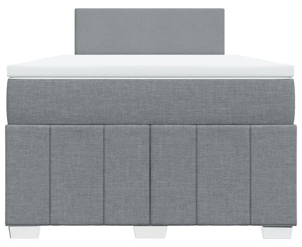 Box spring postel s matrací světle šedá 120x190 cm textil 3289300