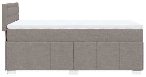 Box spring postel s matrací taupe 100 x 200 cm textil 3289297