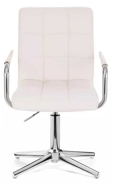 LuxuryForm DESIGN Židle VERONA na stříbrném kříži - bílá