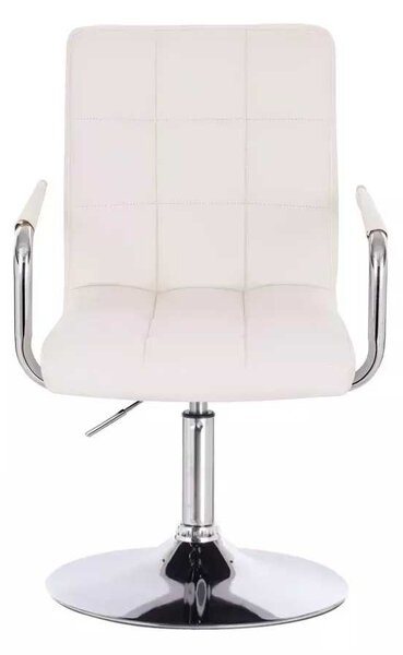LuxuryForm DESIGN Židle VERONA na stříbrném talíři - bílá