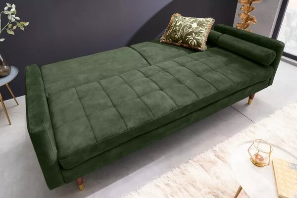 Pohovka COUTURE 195 CM zelená rozkládací Nábytek | Obývací pokoj | Sedací soupravy a pohovky | Pohovky | Rozkládací