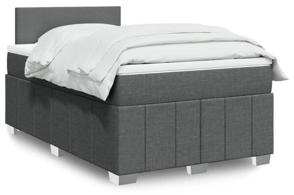 Box spring postel s matrací tmavě šedá 120x190 cm textil 3289301