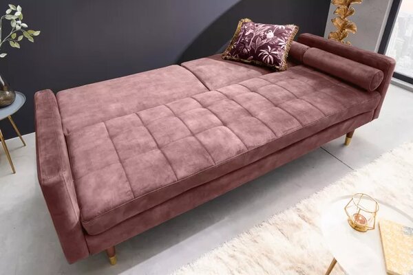 Pohovka COUTURE 195 CM tmavě růžová rozkládací Nábytek | Obývací pokoj | Sedací soupravy a pohovky | Pohovky | Rozkládací