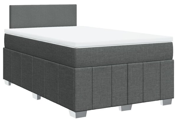 Box spring postel s matrací tmavě šedá 120x190 cm textil 3289301