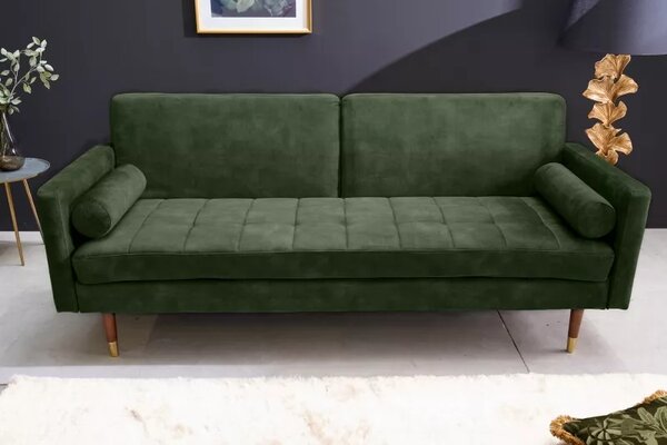 Pohovka COUTURE 195 CM zelená rozkládací Nábytek | Obývací pokoj | Sedací soupravy a pohovky | Pohovky | Rozkládací