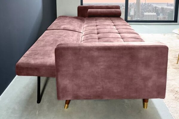 Pohovka COUTURE 195 CM tmavě růžová rozkládací Nábytek | Obývací pokoj | Sedací soupravy a pohovky | Pohovky | Rozkládací