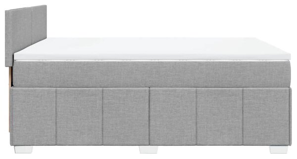 Box spring postel s matrací světle šedá 140 x 190 cm textil 3289356