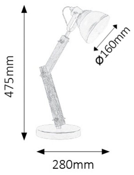 4199 Stolní lampa 1xE14/15W/230V černá
