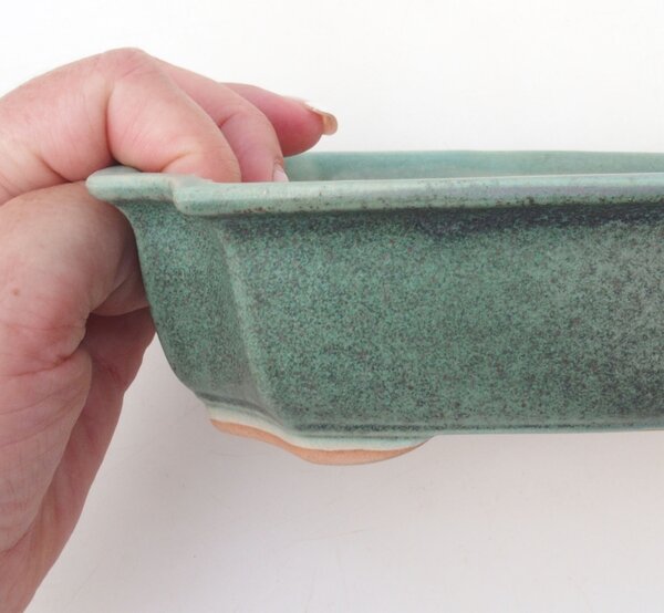 E-bonsai Bonsai miska H03 - 16,5 x 12 x 4,5 cm. - zelená