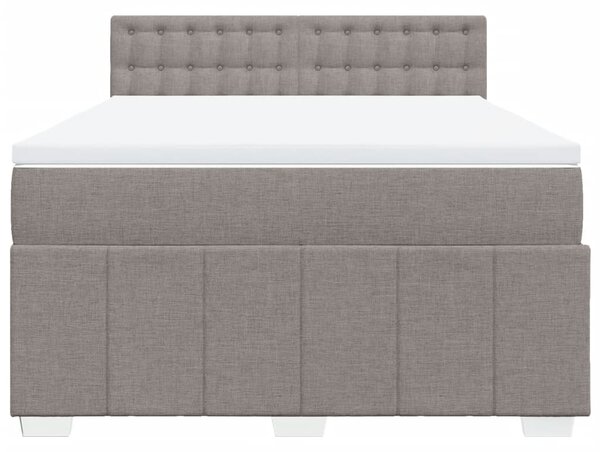 Box spring postel s matrací taupe 140x190 cm textil 3289381