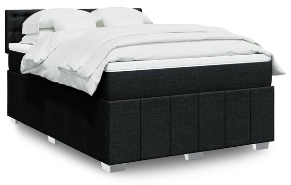 Box spring postel s matrací černá 140 x 190 cm textil 3289379