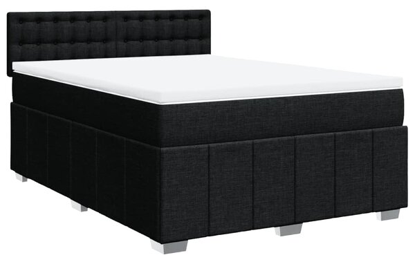 Box spring postel s matrací černá 140 x 190 cm textil 3289379