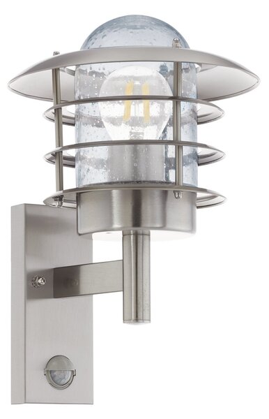 EGLO Venkovní nástěnné osvětlení MOUNA, stříbrné, čidlo 96402