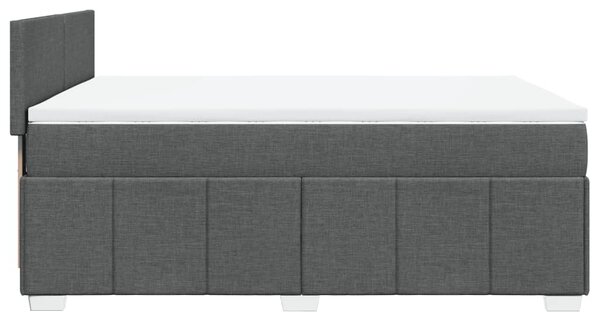 Box spring postel s matrací tmavě šedý 140 x 190 cm textil 3289357