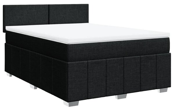 Box spring postel s matrací černá 140 x 190 cm textil 3289358