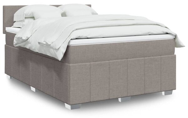 Box spring postel s matrací taupe 140x190 cm textil 3289360