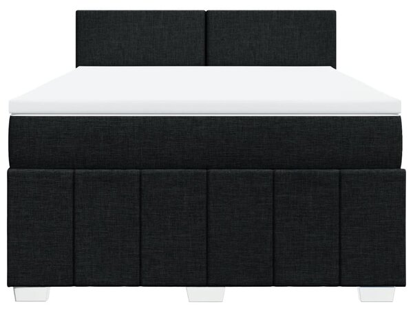 Box spring postel s matrací černá 140 x 190 cm textil 3289358