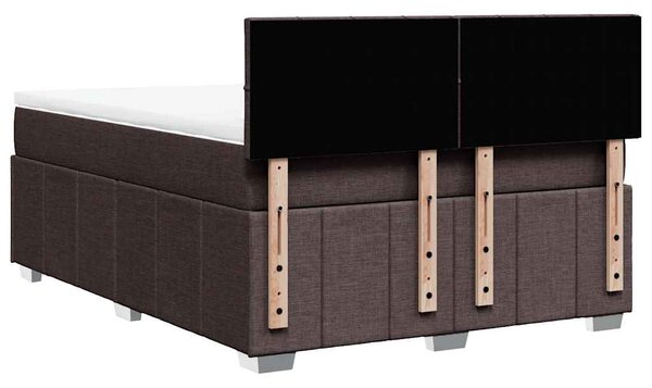 Box spring postel s matrací tmavě hnědá 140x200 cm textil 3287094