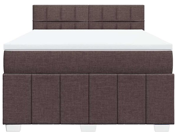 Box spring postel s matrací tmavě hnědá 140x200 cm textil 3287094