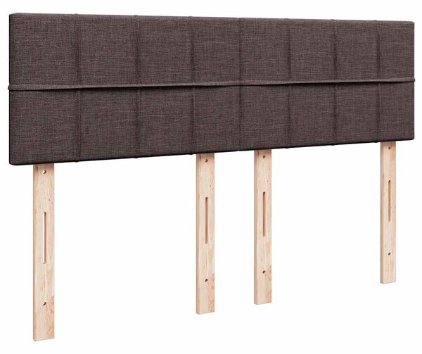 Box spring postel s matrací tmavě hnědá 140x200 cm textil 3287094