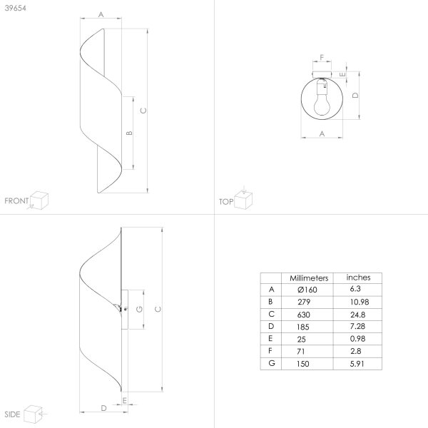 Eglo 39654 - Nástěnné svítidlo JABALOYAS 1xE27/40W/230V