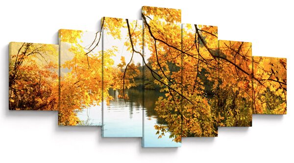Obraz - Podzimní strom (210x100 cm)