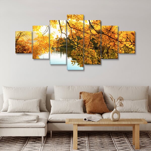 Obraz - Podzimní strom (210x100 cm)