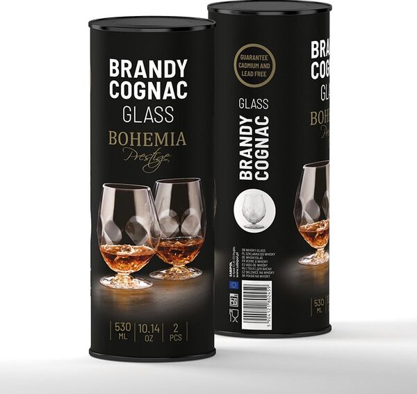 BOHEMIA PRESTIGE DESIRE SKLENICE NA KOŇAK V TUBĚ 530 ML SADA 2KS