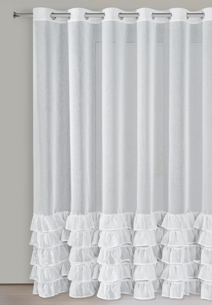 ZÁCLONA NA KROUŽČÍCH DANI1 300X250 CM BÍLÁ