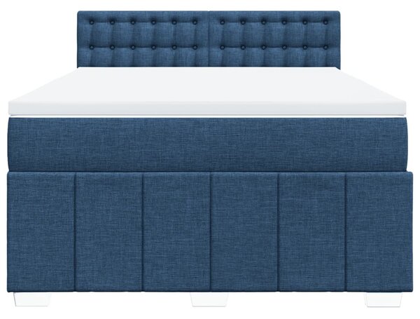 Box spring postel s matrací modrá 140x200 cm textil 3287111