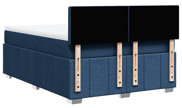 Box spring postel s matrací modrá 140x200 cm textil 3287111