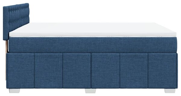 Box spring postel s matrací modrá 140x200 cm textil 3287111