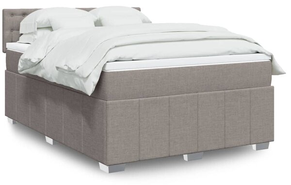 Box spring postel s matrací taupe 140x190 cm textil 3289381