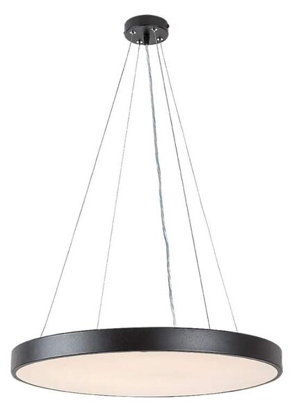 Rabalux 71041 TESIA - LED závěsné svítidlo v černé barvě s dálkovým ovladačem, Ø 60cm, 60W, 3000 - 6000K (Závěsné stmívatelné černé kulaté svítidlo, dálkový ovladač)