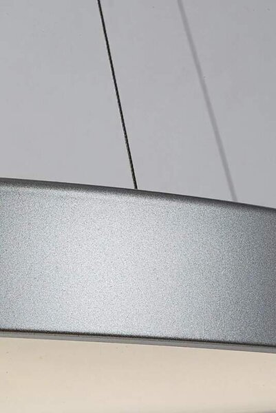 Rabalux 71040 TESIA - LED závěsné svítidlo ve stříbrné barvě, Ø 40cm, 36W, 3000K (Závěsné střbrné kulaté svítidlo)