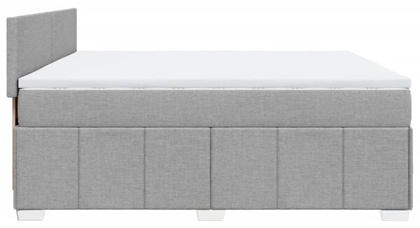 Box spring postel s matrací světle šedá 180 x 200 cm textil 3287140