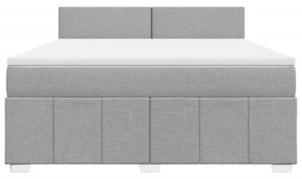Box spring postel s matrací světle šedá 180 x 200 cm textil 3287140
