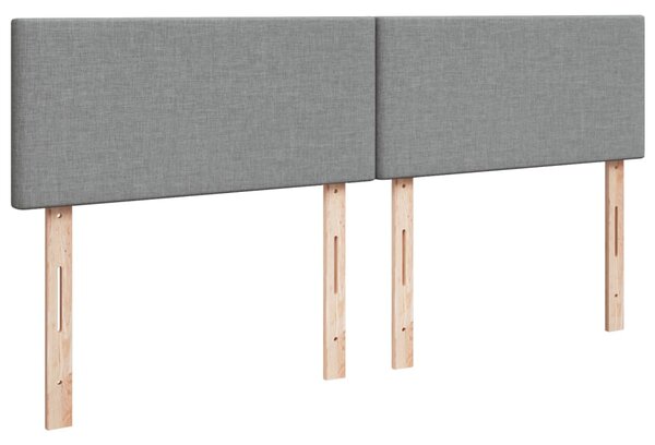 Box spring postel s matrací světle šedá 180 x 200 cm textil 3287140