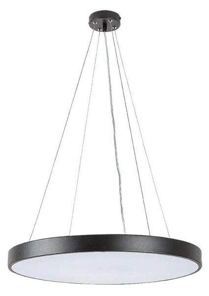 Rabalux 71041 TESIA - LED závěsné svítidlo v černé barvě s dálkovým ovladačem, Ø 60cm, 60W, 3000 - 6000K (Závěsné stmívatelné černé kulaté svítidlo, dálkový ovladač)