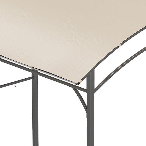 Grilovací pavilon Outsunny 215 x 150 x 220 cm, voděodolný zahradní pavilon s klenutou střechou, zahradní altánek s háčky, grilovací pavilon, zahradní