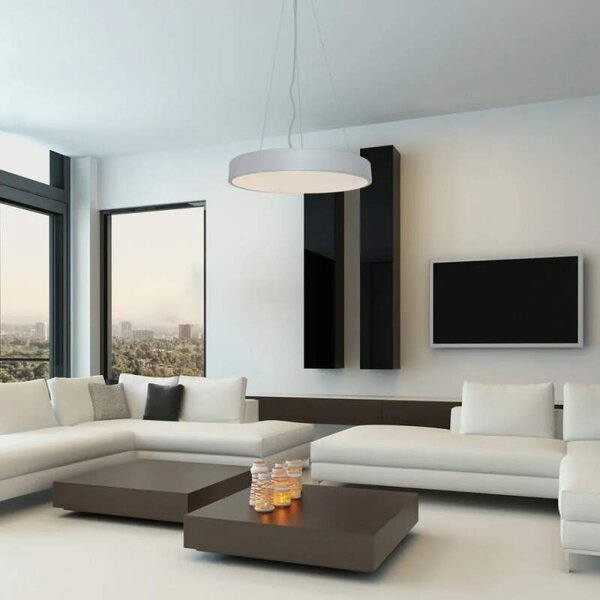 Rabalux 71040 TESIA - LED závěsné svítidlo ve stříbrné barvě, Ø 40cm, 36W, 3000K (Závěsné střbrné kulaté svítidlo)