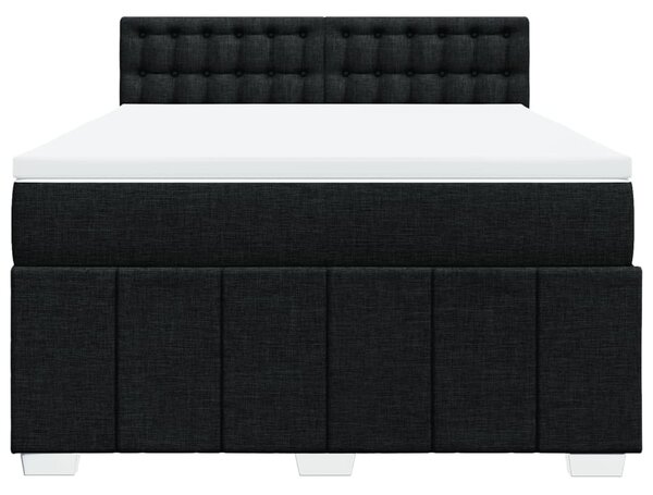 Box spring postel s matrací černá 140 x 190 cm textil 3289379